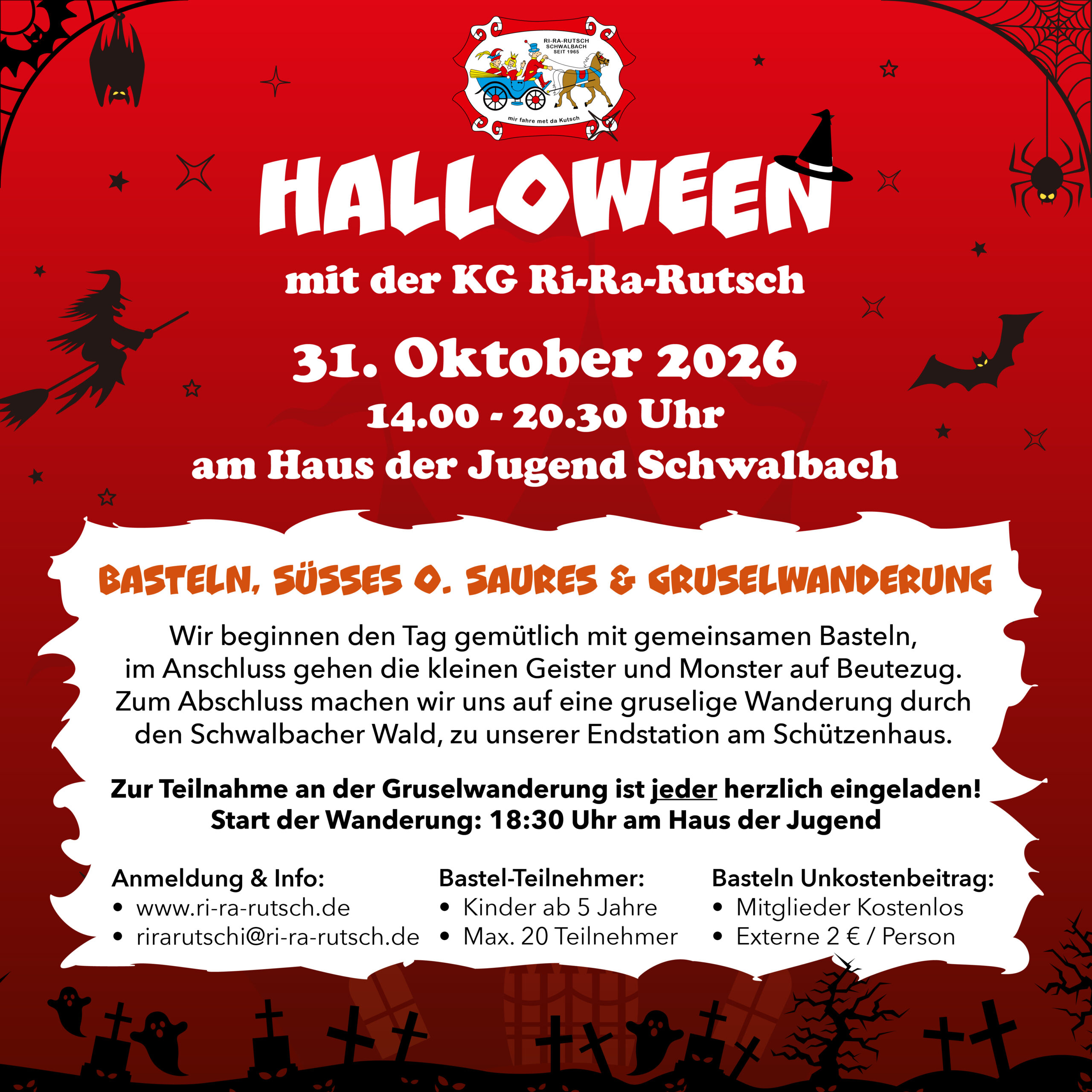 Halloween Basteln und Wanderung